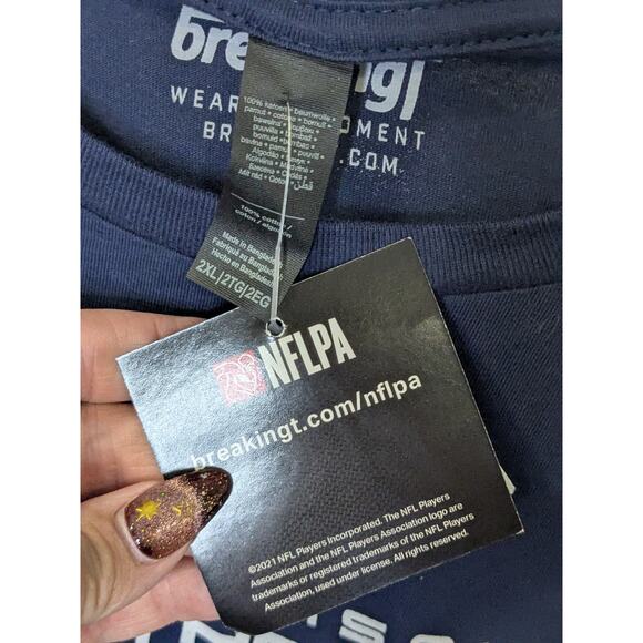 NFLPA Will Anderson Jr The Terminator Short Sleeve T Shirt Mens Size XXL Blue - Picture 3 of 4